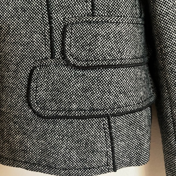 Strenesse Gabriele Strehle Virgin Wool Gray Jacket, Size 6 - Picture 3 of 6